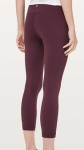 Lululemon Burgundy Luon crops